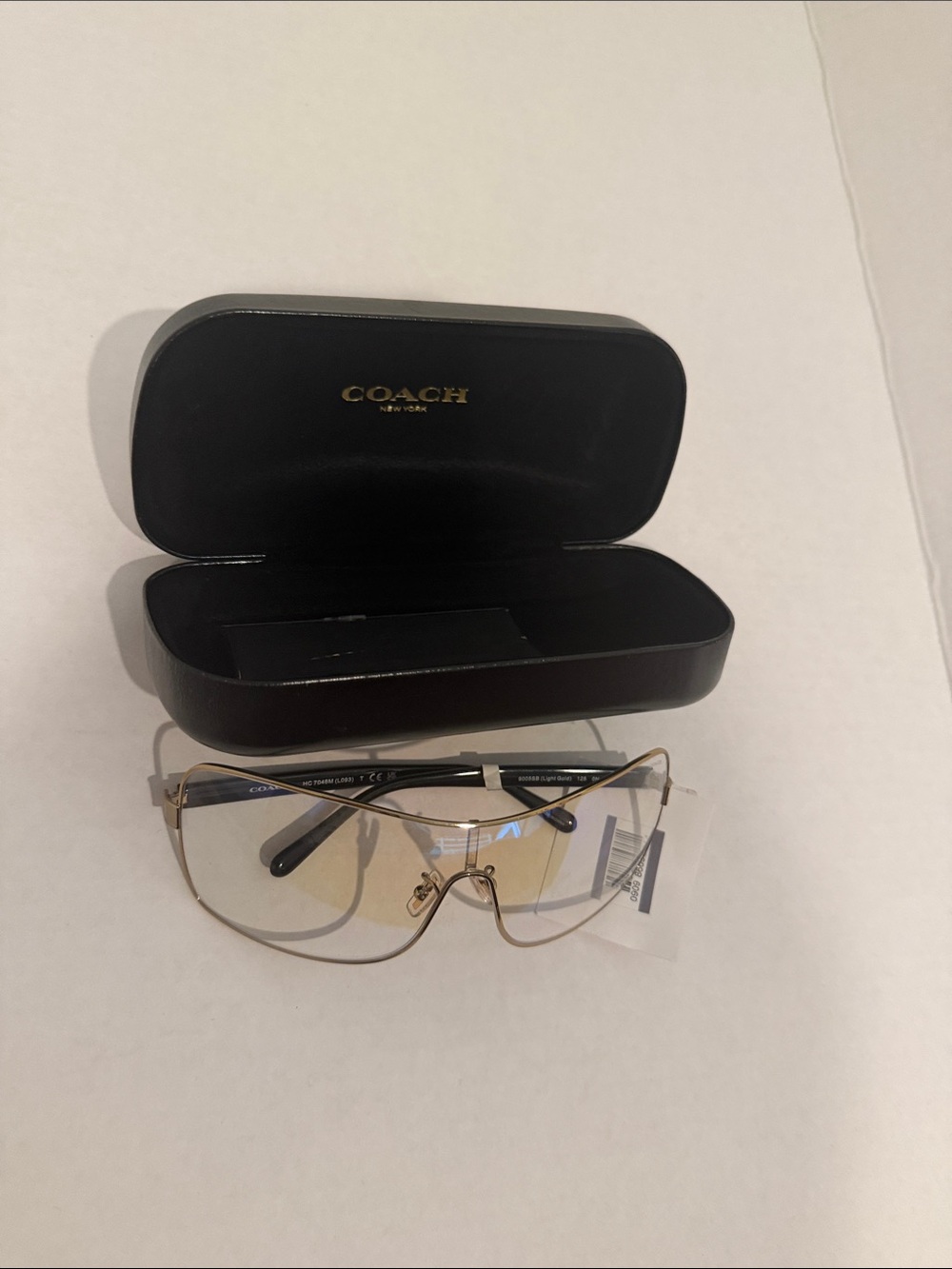 Coach Gold Metal Aviator Glasses with Black Case